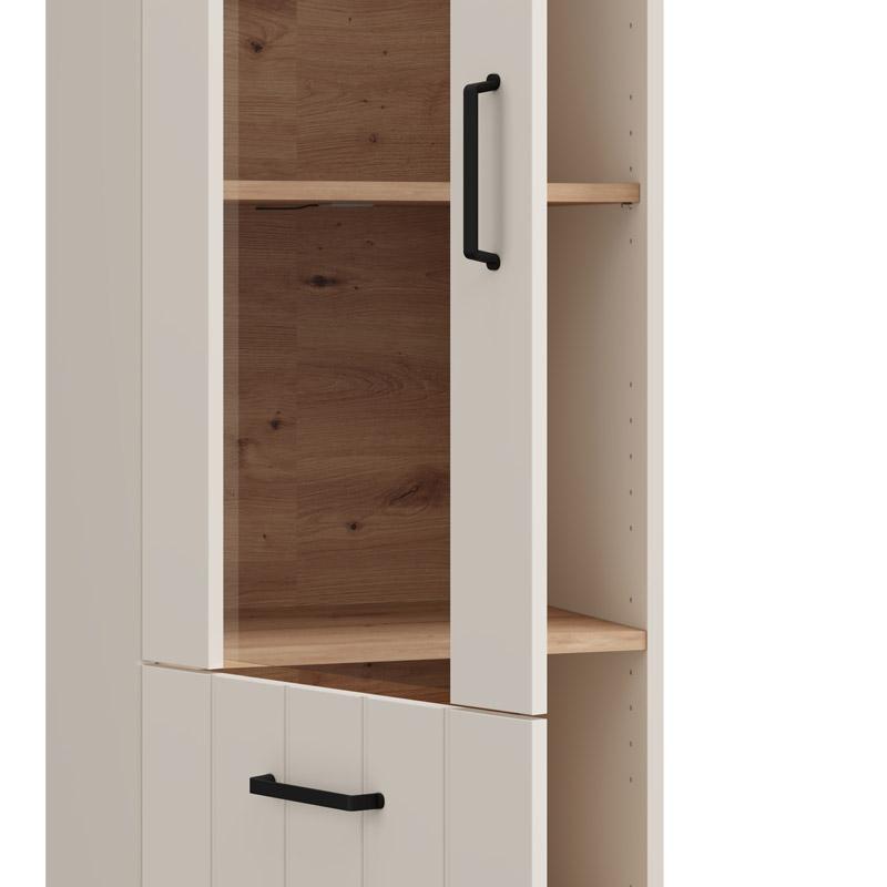 ΒΙΤΡΙΝΑ LAMBETH 1K VS1 191 CASHMERE-ARTISAN OAK 50x36x191εκ - Image 5