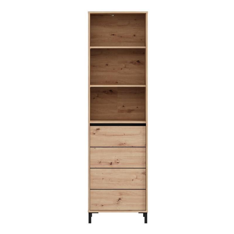 ΒΙΤΡΙΝΑ MARRON 1K1V POP 193 ARTISAN-ΜΑΥΡΟ ΜΑΤ 55x40x193εκ - Image 3