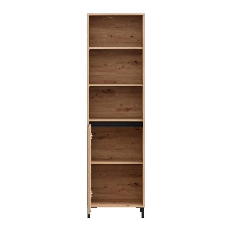ΒΙΤΡΙΝΑ MARRON 1K1V POP 193 ARTISAN-ΜΑΥΡΟ ΜΑΤ 55x40x193εκ - Image 4