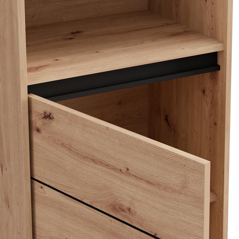ΒΙΤΡΙΝΑ MARRON 1K1V POP 193 ARTISAN-ΜΑΥΡΟ ΜΑΤ 55x40x193εκ - Image 5