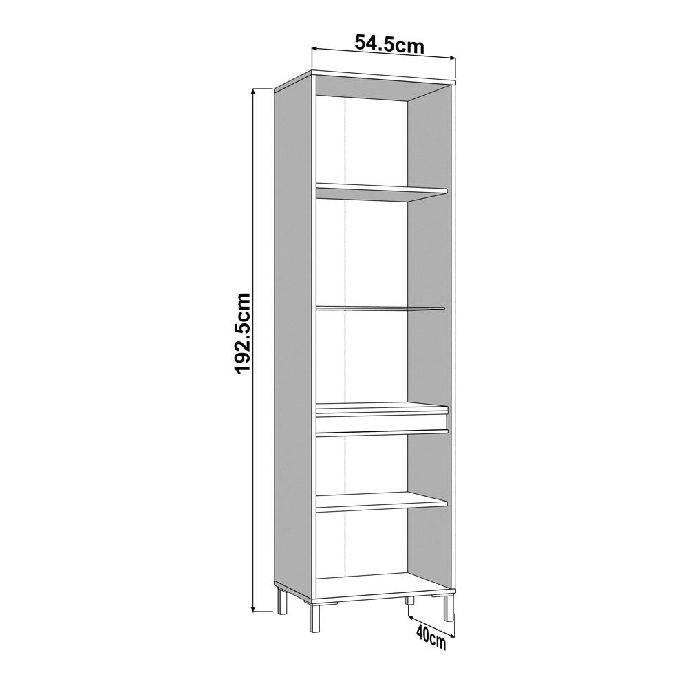 ΒΙΤΡΙΝΑ MARRON 1K1V POP 193 ARTISAN-ΜΑΥΡΟ ΜΑΤ 55x40x193εκ - Image 6