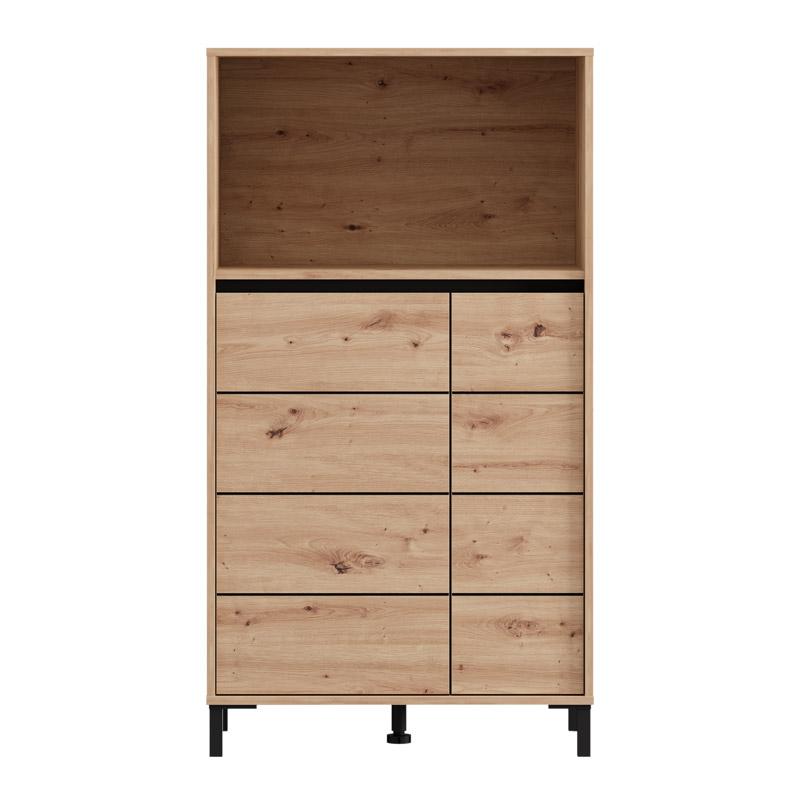 ΒΙΤΡΙΝΑ MARRON 2K2V POP 135 ARTISAN-ΜΑΥΡΟ ΜΑΤ 74x40x135εκ - Image 3