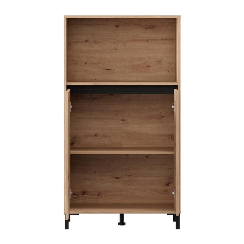 ΒΙΤΡΙΝΑ MARRON 2K2V POP 135 ARTISAN-ΜΑΥΡΟ ΜΑΤ 74x40x135εκ - Image 4