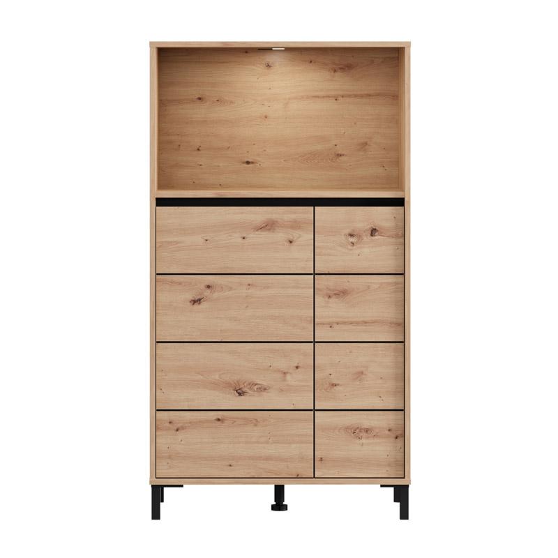 ΒΙΤΡΙΝΑ MARRON 2K2V POP 135 ARTISAN-ΜΑΥΡΟ ΜΑΤ 74x40x135εκ - Image 5