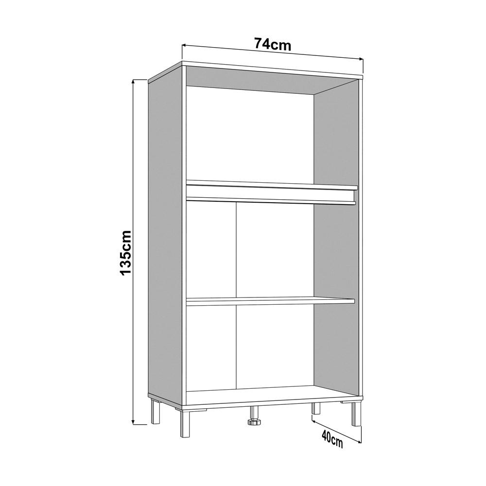 ΒΙΤΡΙΝΑ MARRON 2K2V POP 135 ARTISAN-ΜΑΥΡΟ ΜΑΤ 74x40x135εκ - Image 6