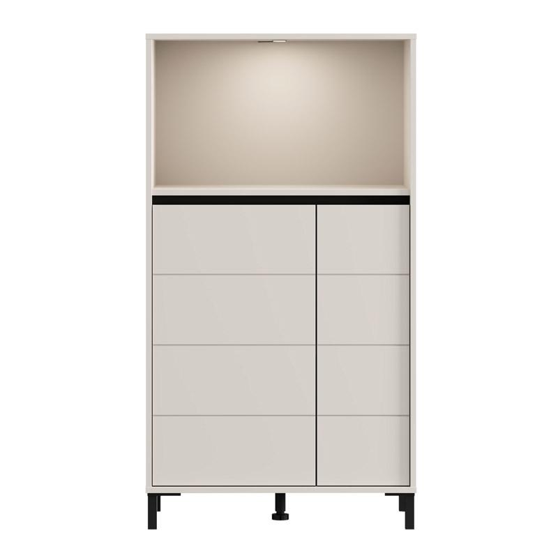 ΒΙΤΡΙΝΑ MARRON 2K2V POP 135 CASHMERE-ΜΑΥΡΟ ΜΑΤ 74x40x135εκ - Image 5