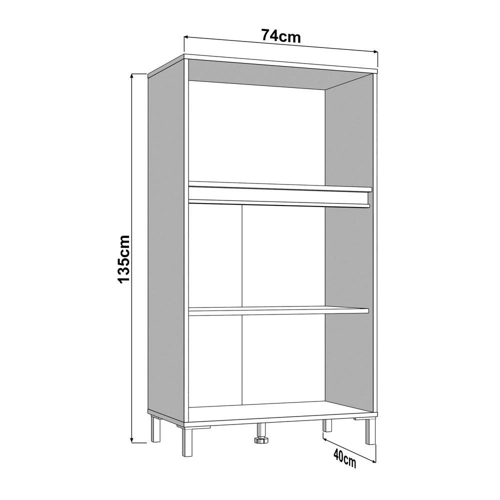 ΒΙΤΡΙΝΑ MARRON 2K2V POP 135 CASHMERE-ΜΑΥΡΟ ΜΑΤ 74x40x135εκ - Image 7