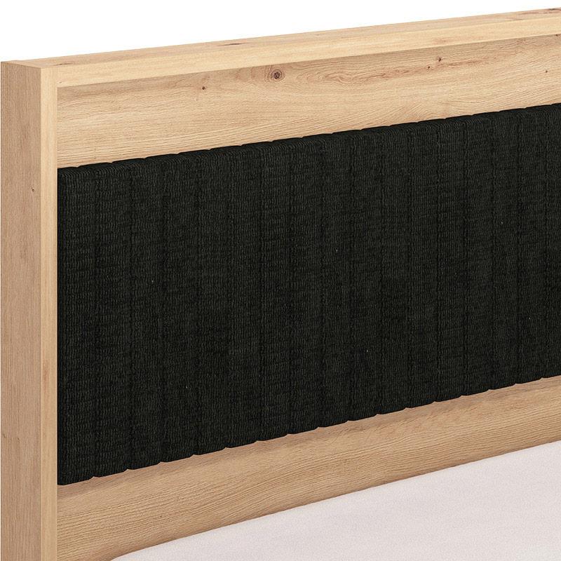 ΔΙΠΛΟ ΚΡΕΒΑΤΙ ASCALON 160 ARTISAN-ΜΑΥΡΟ ΜΕ ΓΚΡΙ ΥΦΑΣΜΑ 174x209x115εκ - Image 7