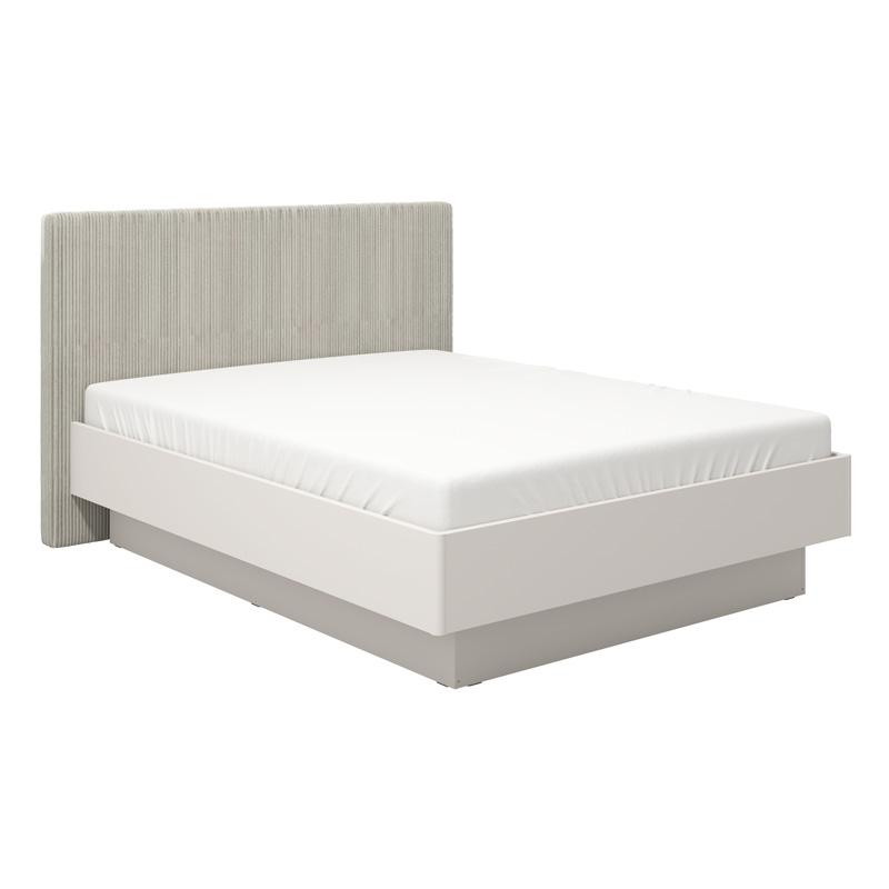 ΔΙΠΛΟ ΚΡΕΒΑΤΙ LUCCA 180 CASHMERE ΧΡΩΜΑ ME ΜΠΕΖ ΥΦΑΣΜΑ 198x214x115εκ
