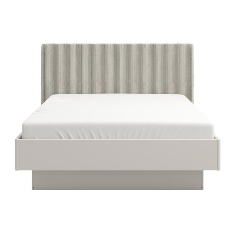 ΔΙΠΛΟ ΚΡΕΒΑΤΙ LUCCA 180 CASHMERE ΧΡΩΜΑ ME ΜΠΕΖ ΥΦΑΣΜΑ 198x214x115εκ - Image 3