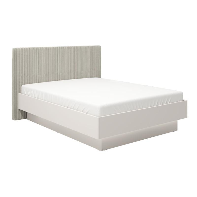 ΔΙΠΛΟ ΚΡΕΒΑΤΙ LUCCA 180 CASHMERE ΧΡΩΜΑ ME ΜΠΕΖ ΥΦΑΣΜΑ 198x214x115εκ - Image 5