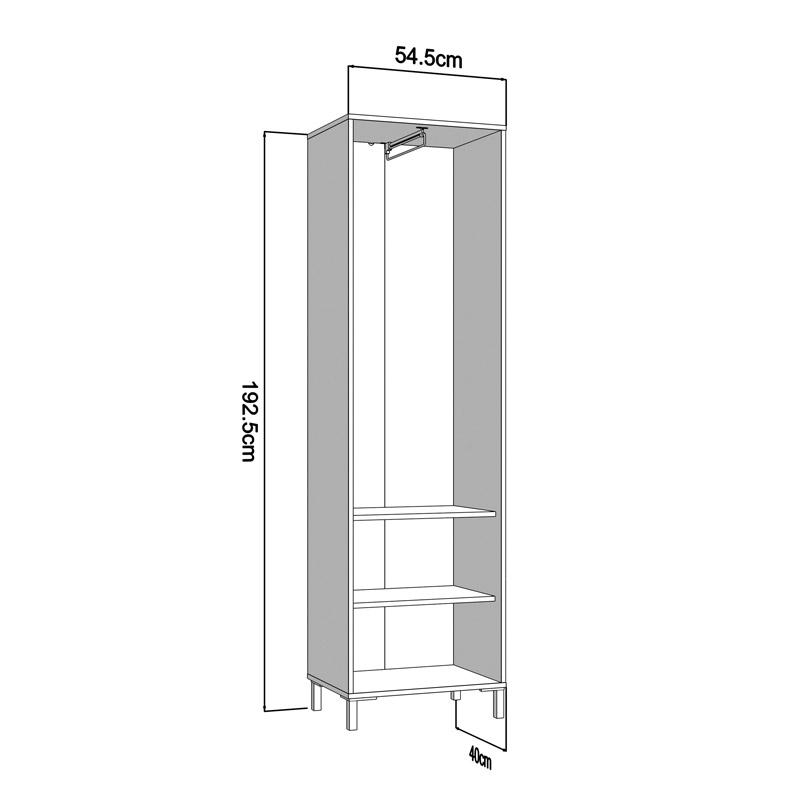 ΕΠΙΠΛΟ ΕΙΣΟΔΟΥ-ΧΩΛ LAVAL P1 OG ARTISAN OAK-ΜΑΥΡΟ ΧΡΩΜΑ 55x40x193εκ - Image 6