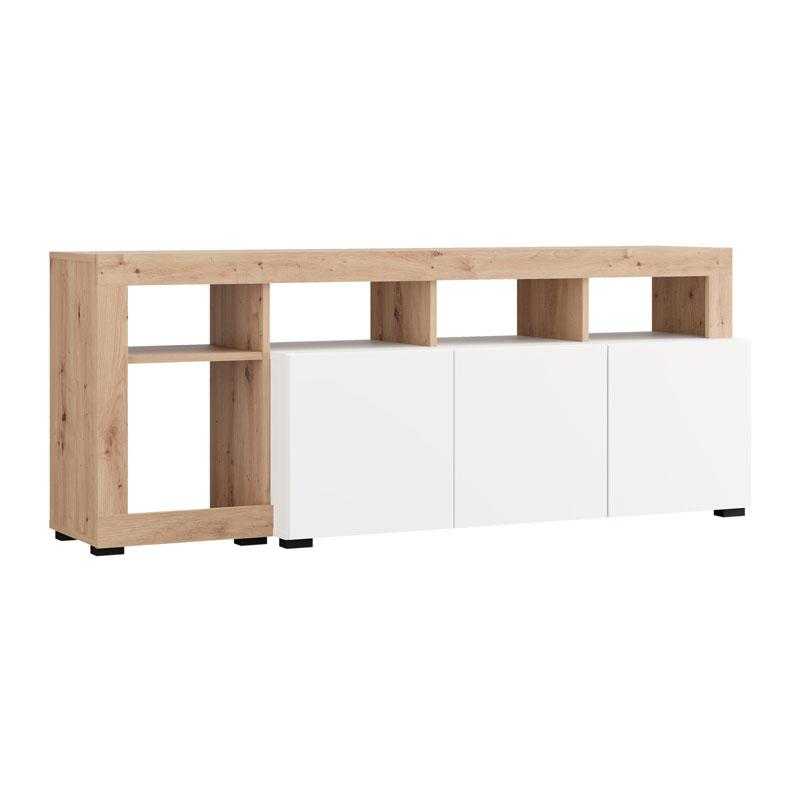 ΕΠΙΠΛΟ ΤΗΛΕΟΡΑΣΗΣ ARGYLL TV 154 3K 1F1V OP ΛΕΥΚΟ ΜΕ ARTISAN OAK ΧΡΩΜΑ 154x40x61εκ