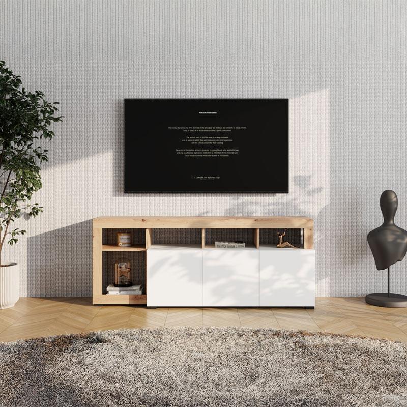 ΕΠΙΠΛΟ ΤΗΛΕΟΡΑΣΗΣ ARGYLL TV 154 3K 1F1V OP ΛΕΥΚΟ ΜΕ ARTISAN OAK ΧΡΩΜΑ 154x40x61εκ - Image 2