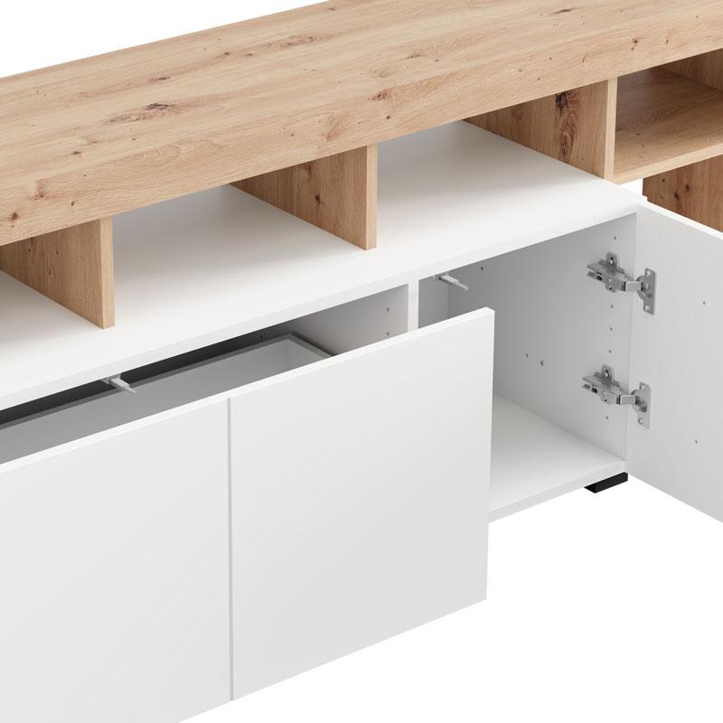 ΕΠΙΠΛΟ ΤΗΛΕΟΡΑΣΗΣ ARGYLL TV 154 3K 1F1V OP ΛΕΥΚΟ ΜΕ ARTISAN OAK ΧΡΩΜΑ 154x40x61εκ - Image 6
