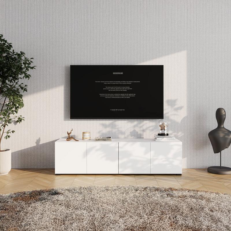 ΕΠΙΠΛΟ ΤΗΛΕΟΡΑΣΗΣ ARGYLL TV 154 4K2F ΛΕΥΚΟ ΧΡΩΜΑ 154x40x41εκ - Image 2