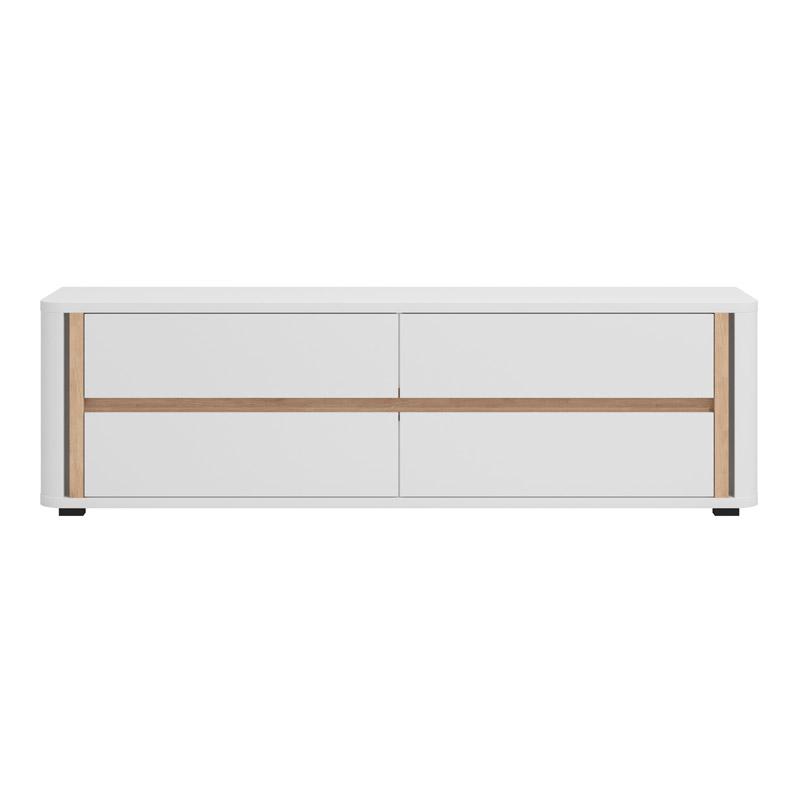 ΕΠΙΠΛΟ ΤΗΛΕΟΡΑΣΗΣ BRIGHTON TV 176 4F ΛΕΥΚΟ-ΛΕΥΚΟ MAT-ARTISAN OAK ΧΡΩΜΑ 177x40x52εκ - Image 3