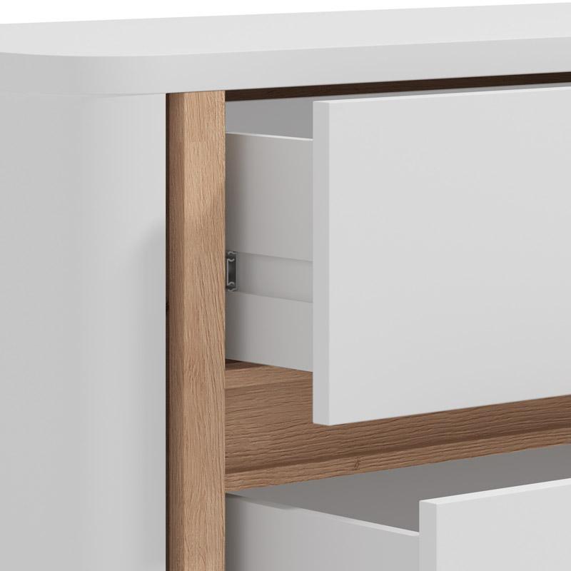 ΕΠΙΠΛΟ ΤΗΛΕΟΡΑΣΗΣ BRIGHTON TV 176 4F ΛΕΥΚΟ-ΛΕΥΚΟ MAT-ARTISAN OAK ΧΡΩΜΑ 177x40x52εκ - Image 5