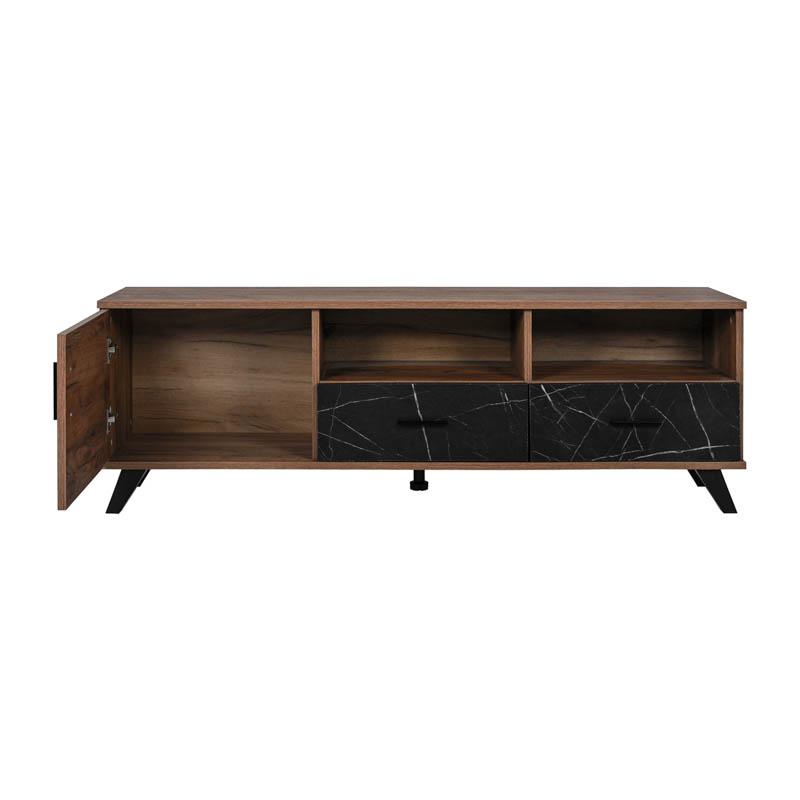 ΕΠΙΠΛΟ ΤΗΛΕΟΡΑΣΗΣ Miami TOBACCO ΜΕ BLACK MARBLE ΧΡΩΜΑ 160x40x51εκ - Image 4