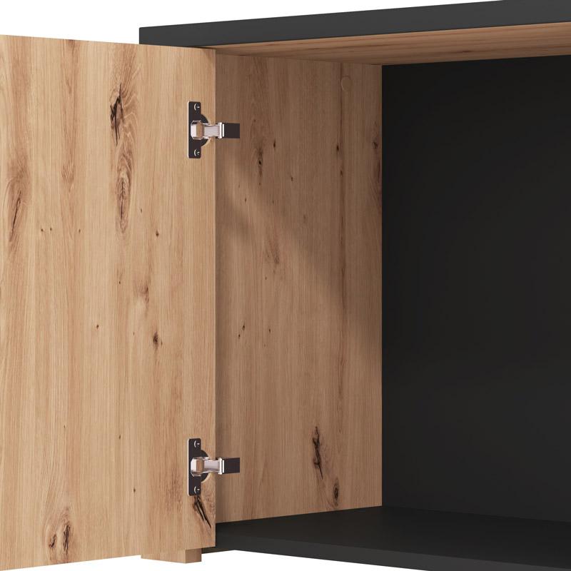 ΕΠΙΠΛΟ ΤΗΛΕΟΡΑΣΗΣ LAZIO 200 ARTISAΝ OAK-ΜΑΥΡΟ 197x40x58εκ - Image 6