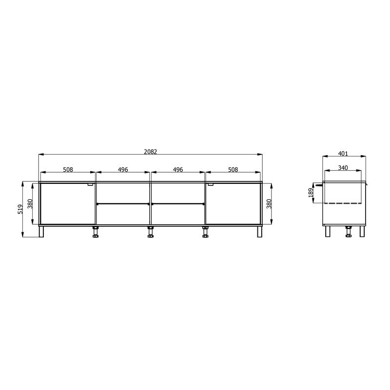 ΕΠΙΠΛΟ ΤΗΛΕΟΡΑΣΗΣ LINEAL TV 205 ARTISAN-CASHMERE ΧΡΩΜΑ 208x40x52εκ - Image 7