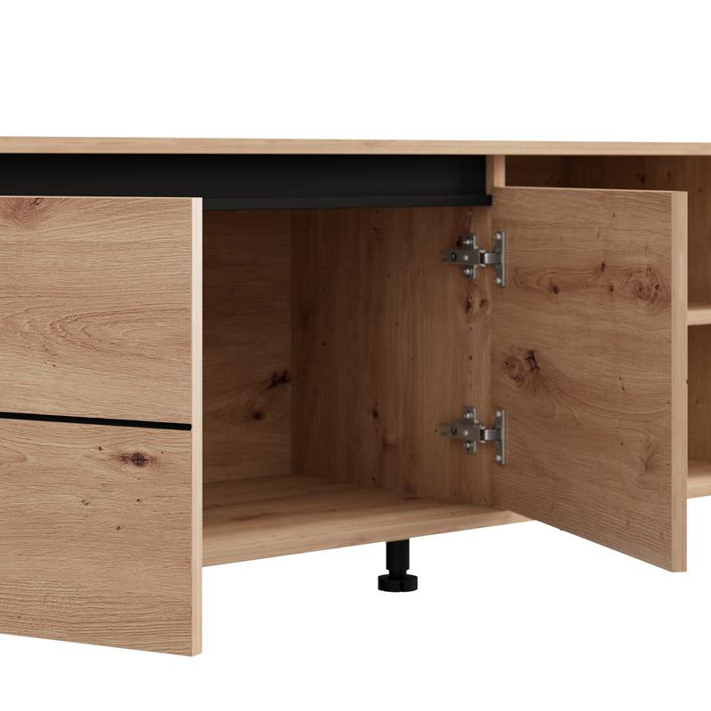 ΕΠΙΠΛΟ ΤΗΛΕΟΡΑΣΗΣ MARRON TV 138 3K2V ARTISAN-ΜΑΥΡΟ 138x40x52εκ - Image 5