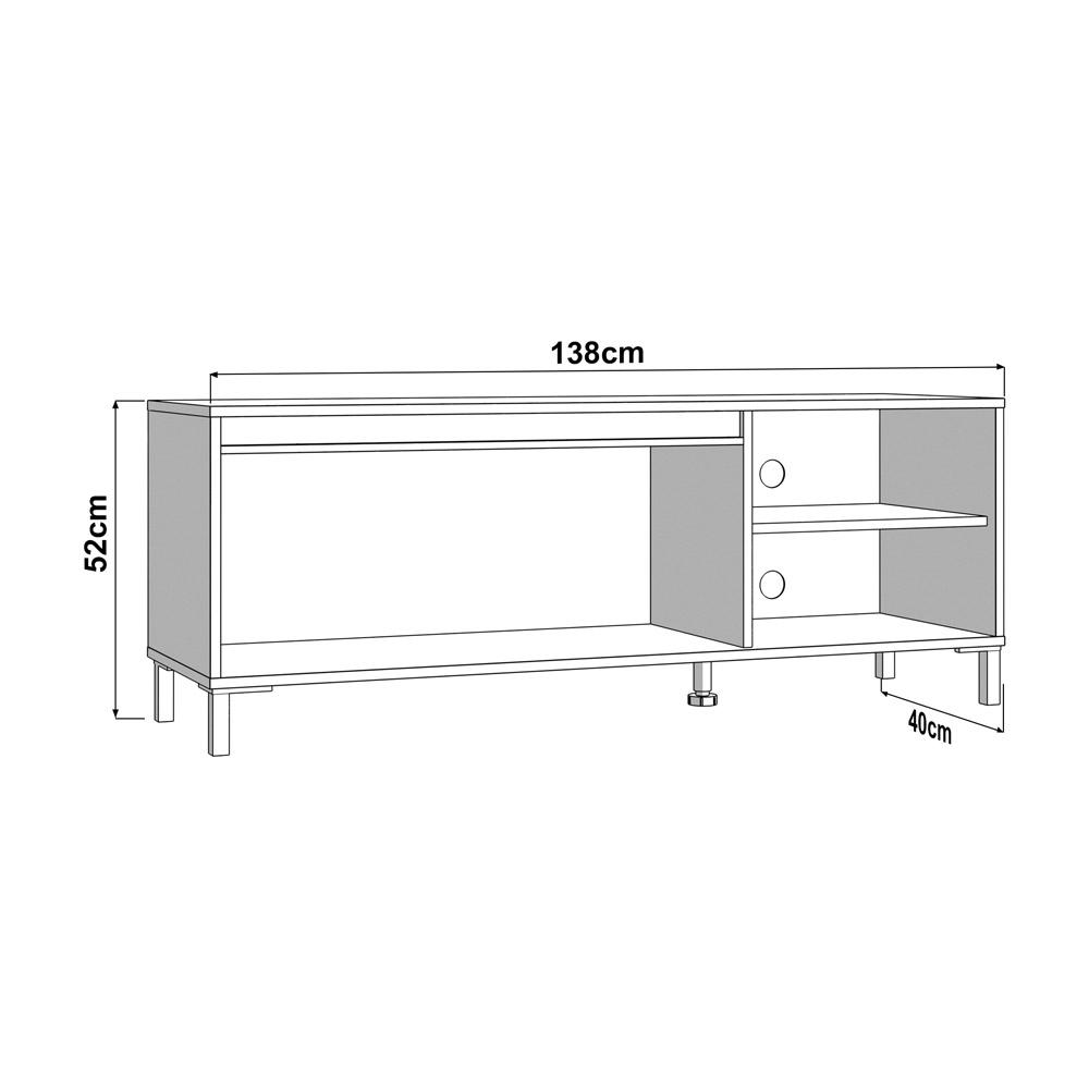 ΕΠΙΠΛΟ ΤΗΛΕΟΡΑΣΗΣ MARRON TV 138 3K2V ARTISAN-ΜΑΥΡΟ 138x40x52εκ - Image 6