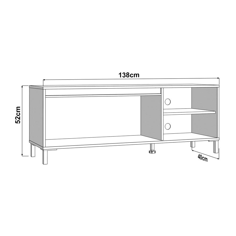 ΕΠΙΠΛΟ ΤΗΛΕΟΡΑΣΗΣ MARRON TV 138 3K2V CASHMERE-ΜΑΥΡΟ ΜΑΤ 138x40x52εκ - Image 6