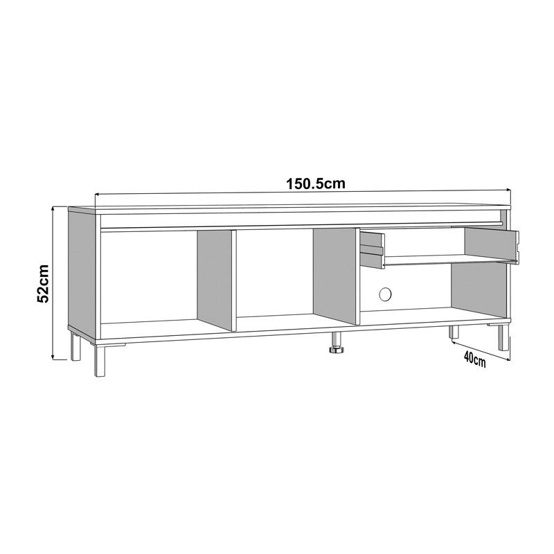 ΕΠΙΠΛΟ ΤΗΛΕΟΡΑΣΗΣ MARRON TV 150 3K1F2V ARTISAN-ΜΑΥΡΟ ΜΑΤ 151x40x52εκ - Image 5