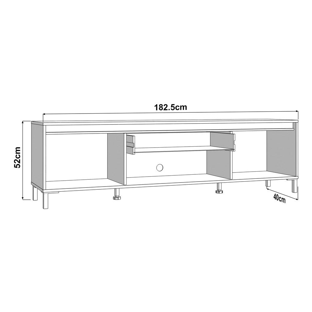 ΕΠΙΠΛΟ ΤΗΛΕΟΡΑΣΗΣ MARRON TV 183 3K1F2V CASHMERE-ΜΑΥΡΟ ΜΑΤ 183x40x52εκ - Image 6