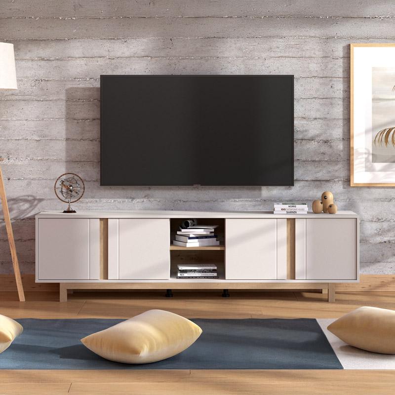 ΕΠΙΠΛΟ ΤΗΛΕΟΡΑΣΗΣ PONTEDERA TV 202 5K4V CASHMERE-ARTISAN OAK 202x40x54εκ - Image 2