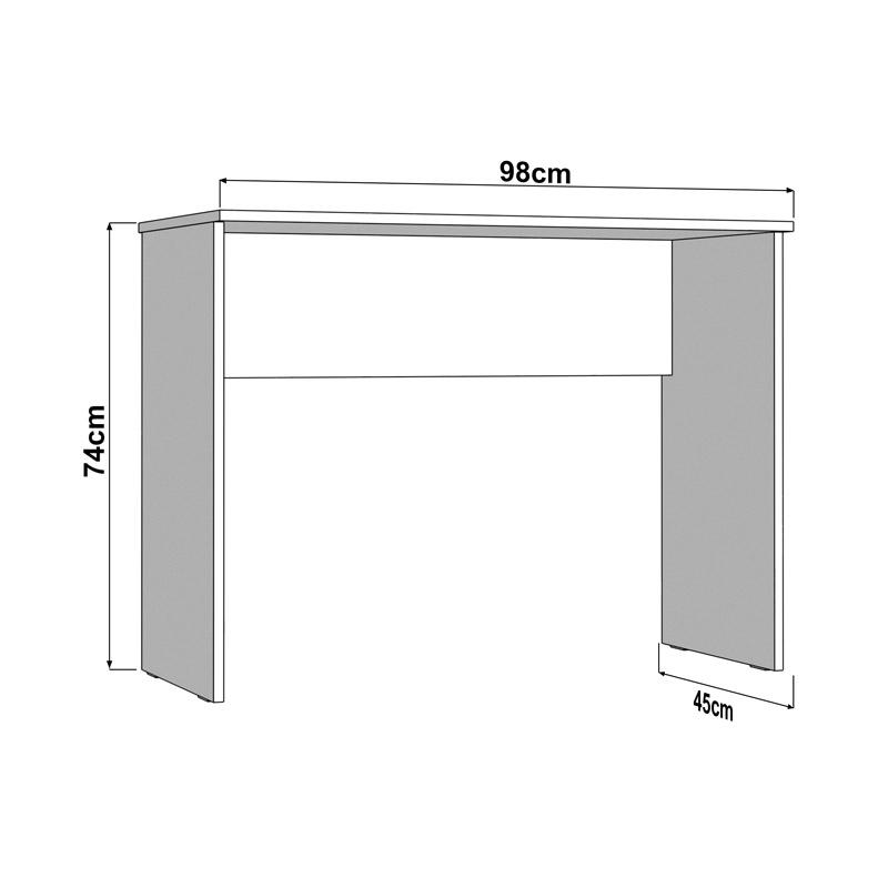 ΓΡΑΦΕΙΟ DIOFANT ΛΕΥΚΟ ΧΡΩΜΑ 98x45x74εκ - Image 3