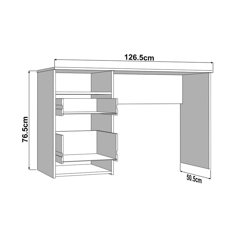 ΓΡΑΦΕΙΟ HIPATIA 2F ARTISAN ΧΡΩΜΑ 127x51x77εκ - Image 6