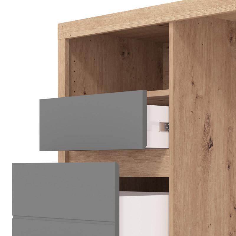 ΓΡΑΦΕΙΟ HIPATIA 2F LP ARTISAN-ΓΚΡΙ ΓΡΑΦΙΤΗΣ ΧΡΩΜΑ 127x51x77εκ - Image 5