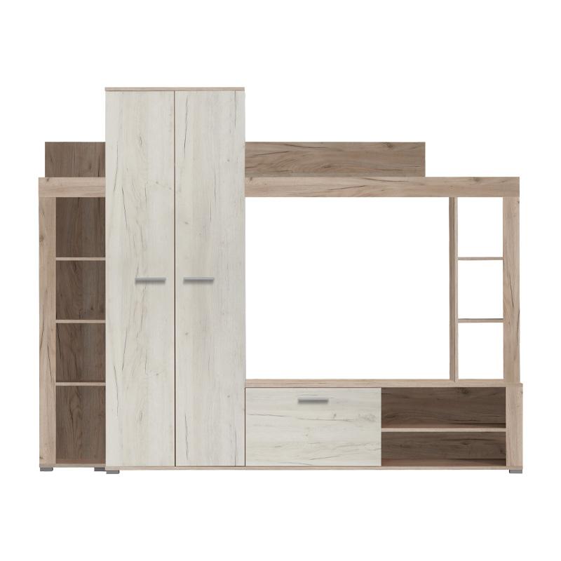 ΚΕΝΤΡΟ ΨΥΧΑΓΩΓΙΑΣ-ΣΥΝΘΕΣΗ TALIN GREY OAK/WHITE OAK 233x35x185εκ - Image 3