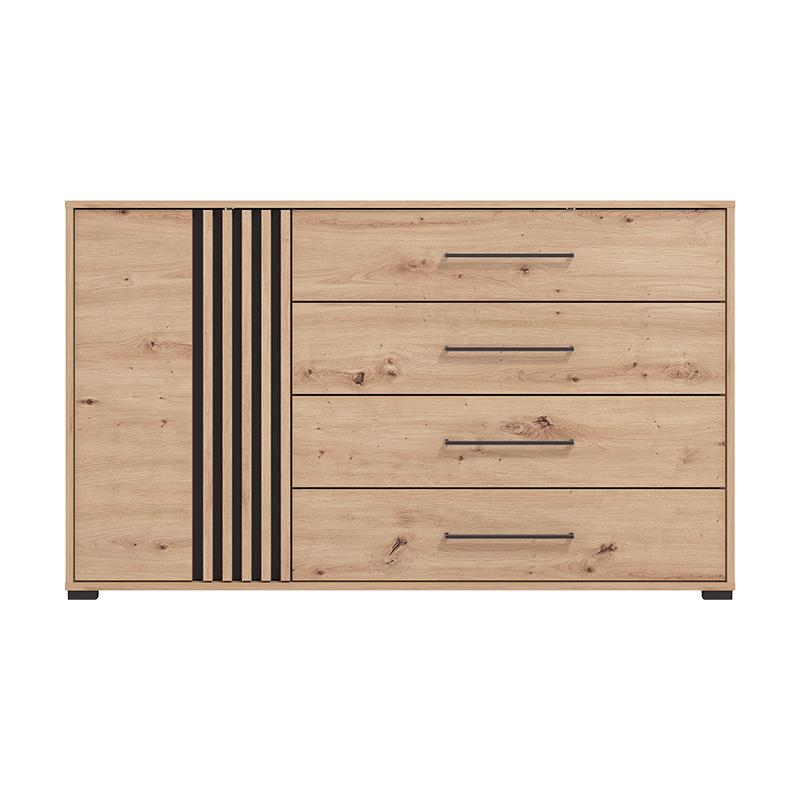 ΚΟΜΟΤΑ ASCALON 135 2K4F ARTISAN OAK-ΜΑΥΡΟ ΧΡΩΜΑ 138x40x82εκ - Image 3