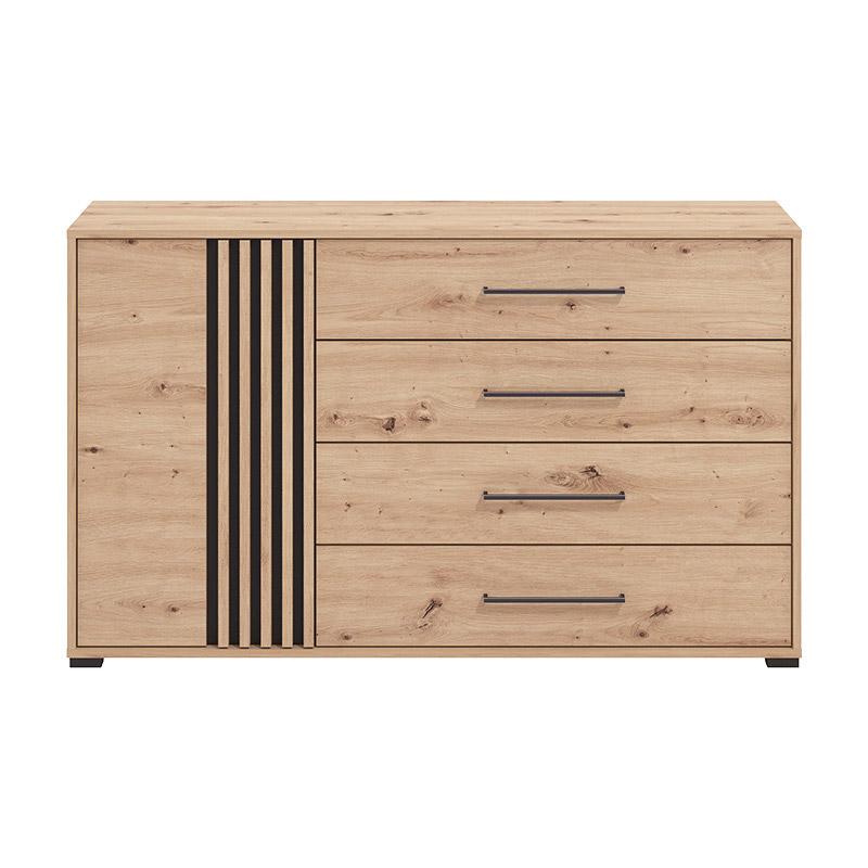 ΚΟΜΟΤΑ ASCALON 135 2K4F ARTISAN OAK-ΜΑΥΡΟ ΧΡΩΜΑ 138x40x82εκ - Image 4