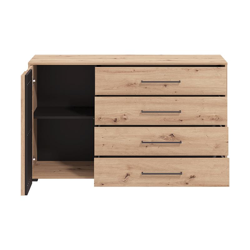 ΚΟΜΟΤΑ ASCALON 135 2K4F ARTISAN OAK-ΜΑΥΡΟ ΧΡΩΜΑ 138x40x82εκ - Image 5
