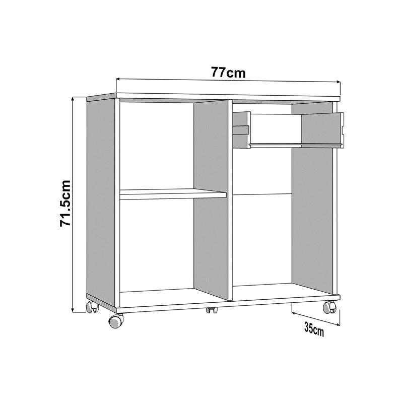 ΚΟΜΟΤΑ CORBY 77 2K ΛΕΥΚΟ ΧΡΩΜΑ 77x35x72εκ - Image 6