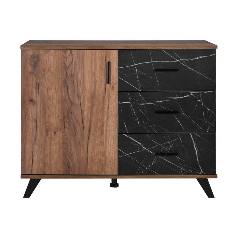 ΚΟΜΟΤΑ Miami TOBACCO ΜΕ BLACK MARBLE ΧΡΩΜΑ 106x40x84εκ - Image 3