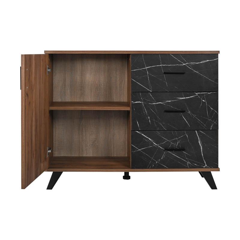 ΚΟΜΟΤΑ Miami TOBACCO ΜΕ BLACK MARBLE ΧΡΩΜΑ 106x40x84εκ - Image 4