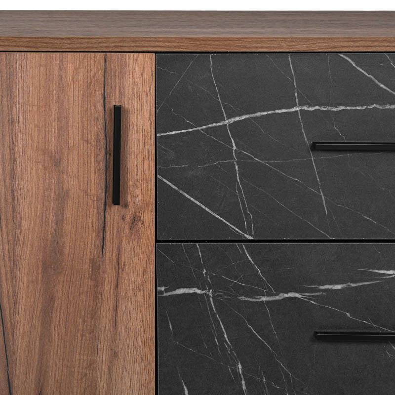 ΚΟΜΟΤΑ Miami TOBACCO ΜΕ BLACK MARBLE ΧΡΩΜΑ 106x40x84εκ - Image 6