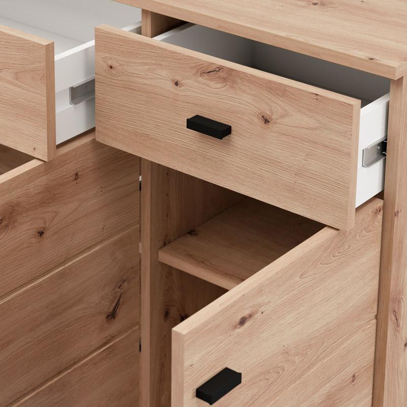 ΚΟΜΟΤΑ-ΜΠΟΥΦΕΣ ALMOND 115 3K2F3V ARTISAN OAK ΧΡΩΜΑ 116x35x78εκ - Image 5