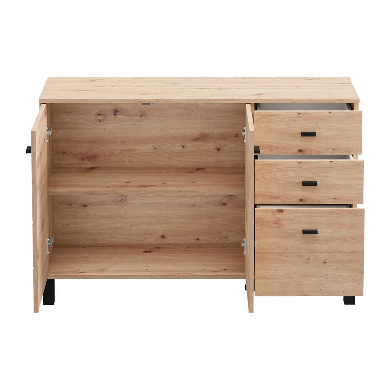 ΚΟΜΟΤΑ-ΜΠΟΥΦΕΣ ALMOND 115 3K3F2V ARTISAN OAK ΧΡΩΜΑ 116x35x78εκ - Image 4