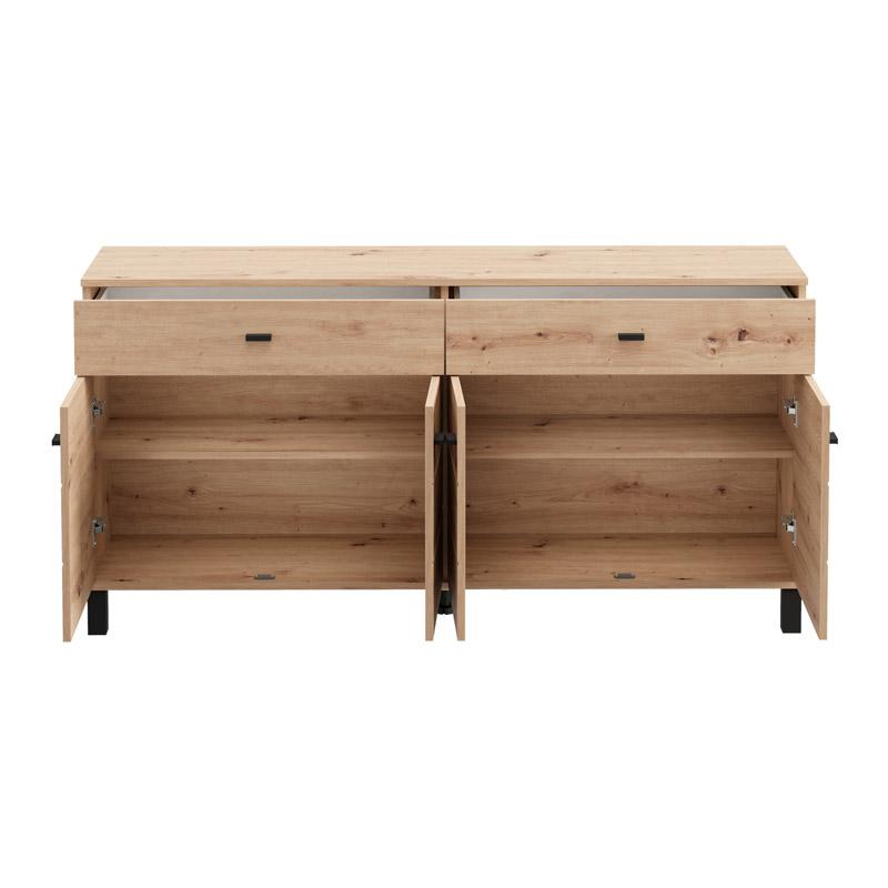 ΚΟΜΟΤΑ-ΜΠΟΥΦΕΣ ALMOND 154 4K2F4V ARTISAN OAK ΧΡΩΜΑ 154x35x78εκ - Image 4