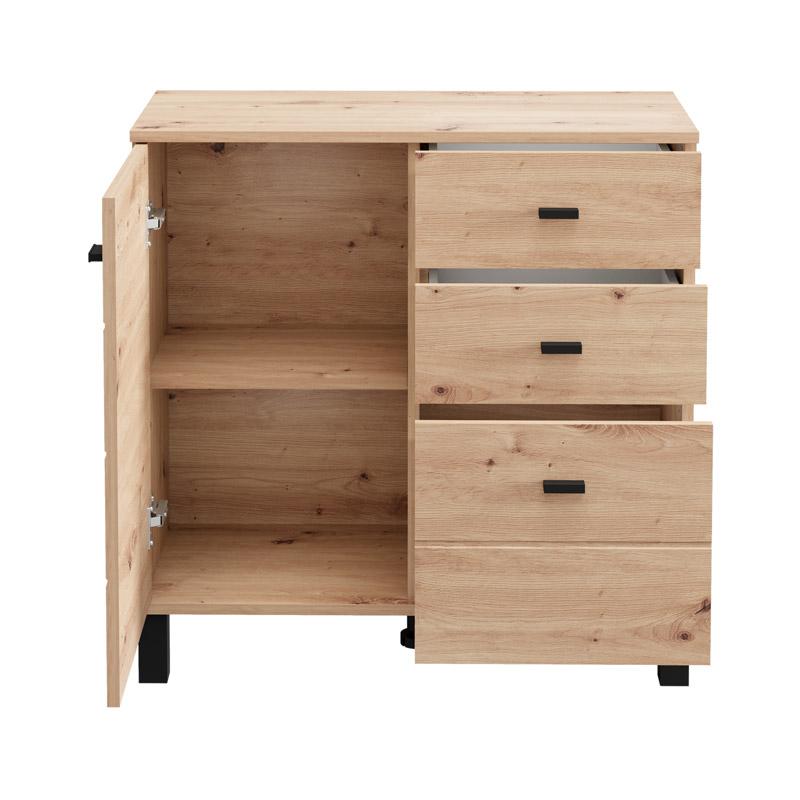 ΚΟΜΟΤΑ-ΜΠΟΥΦΕΣ ALMOND 77 2K3F1V ARTISAN OAK ΧΡΩΜΑ 77x35x78εκ - Image 4