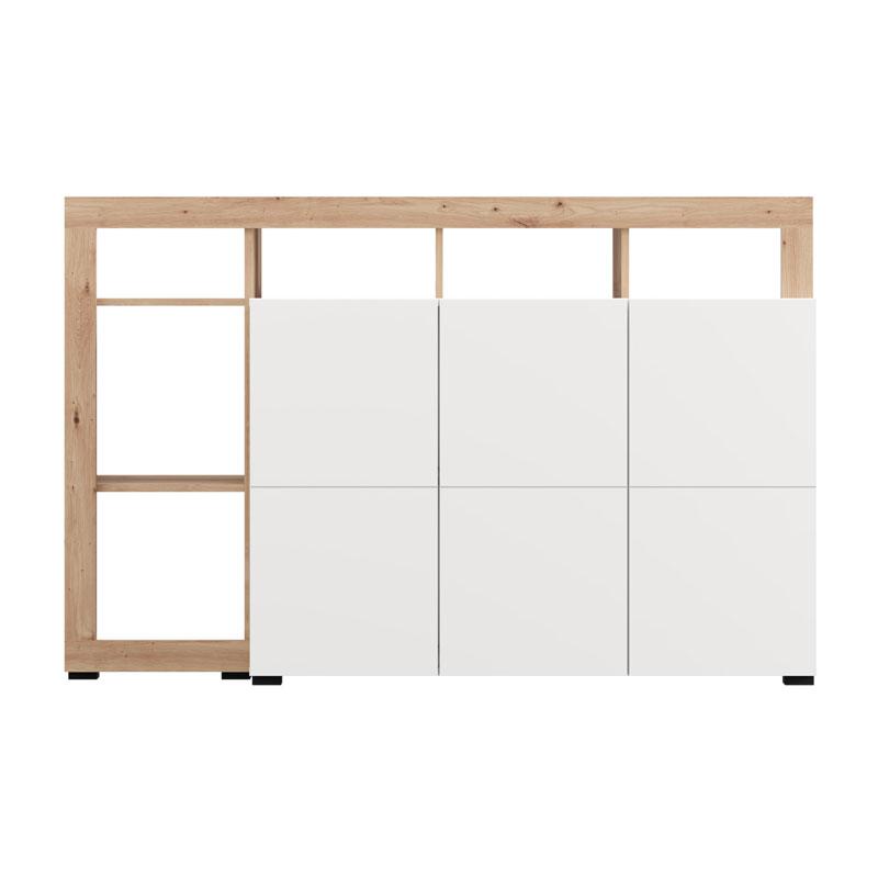 ΚΟΜΟΤΑ-ΜΠΟΥΦΕΣ ARGYLL 154 3K3V OP ΛΕΥΚΟ ΜΕ ARTISAN OAK ΧΡΩΜΑ 155x40x100εκ - Image 3
