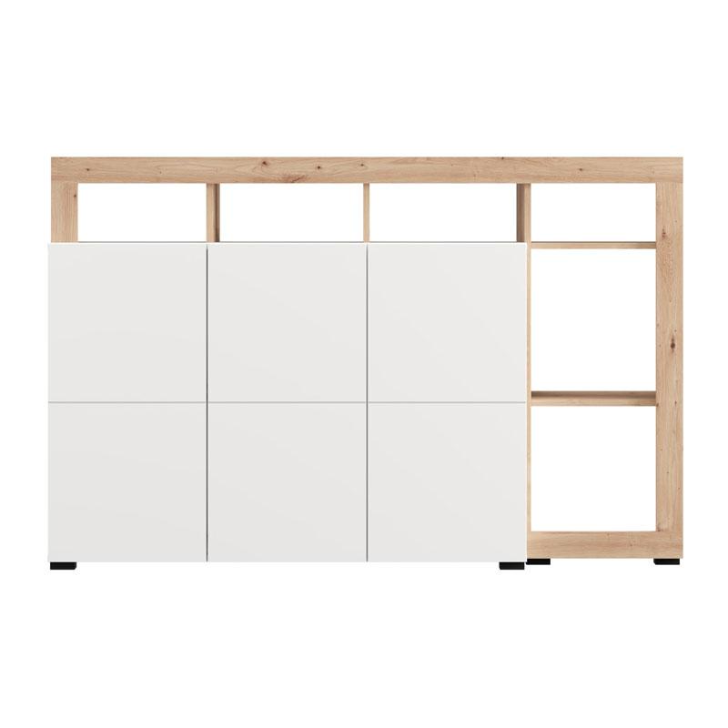 ΚΟΜΟΤΑ-ΜΠΟΥΦΕΣ ARGYLL 154 3K3V OP ΛΕΥΚΟ ΜΕ ARTISAN OAK ΧΡΩΜΑ 155x40x100εκ - Image 5