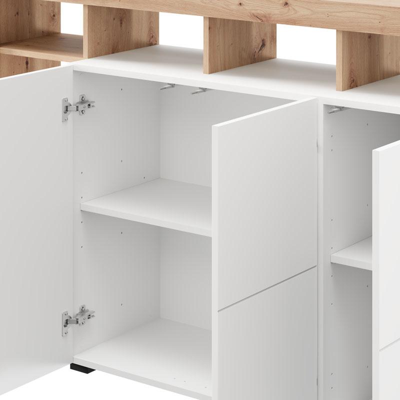 ΚΟΜΟΤΑ-ΜΠΟΥΦΕΣ ARGYLL 154 3K3V OP ΛΕΥΚΟ ΜΕ ARTISAN OAK ΧΡΩΜΑ 155x40x100εκ - Image 6