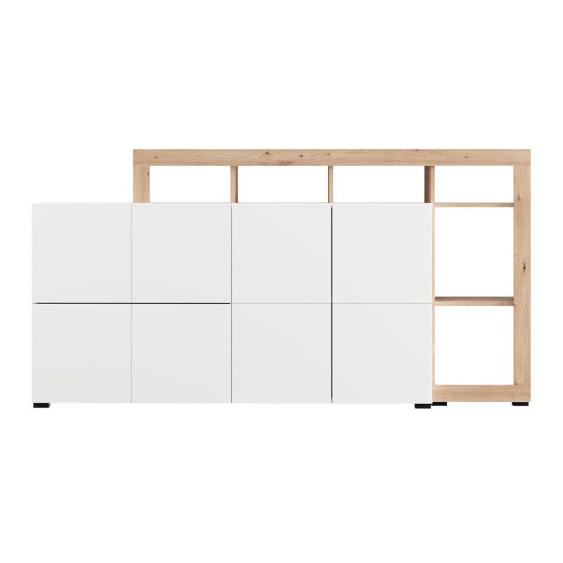 ΚΟΜΟΤΑ-ΜΠΟΥΦΕΣ ARGYLL 192 4K2F2V OP ΛΕΥΚΟ ΜΕ ARTISAN OAK ΧΡΩΜΑ 193x40x100εκ - Image 5
